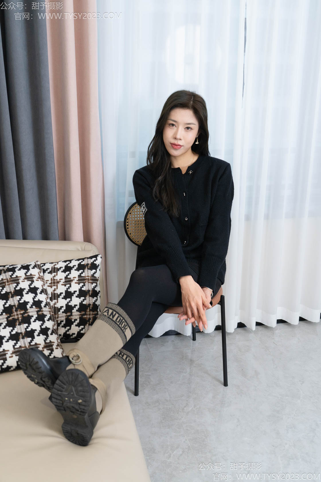 资讯|甜予摄影 – NO.241期 《咖啡豆》 靴子,厚黑丝