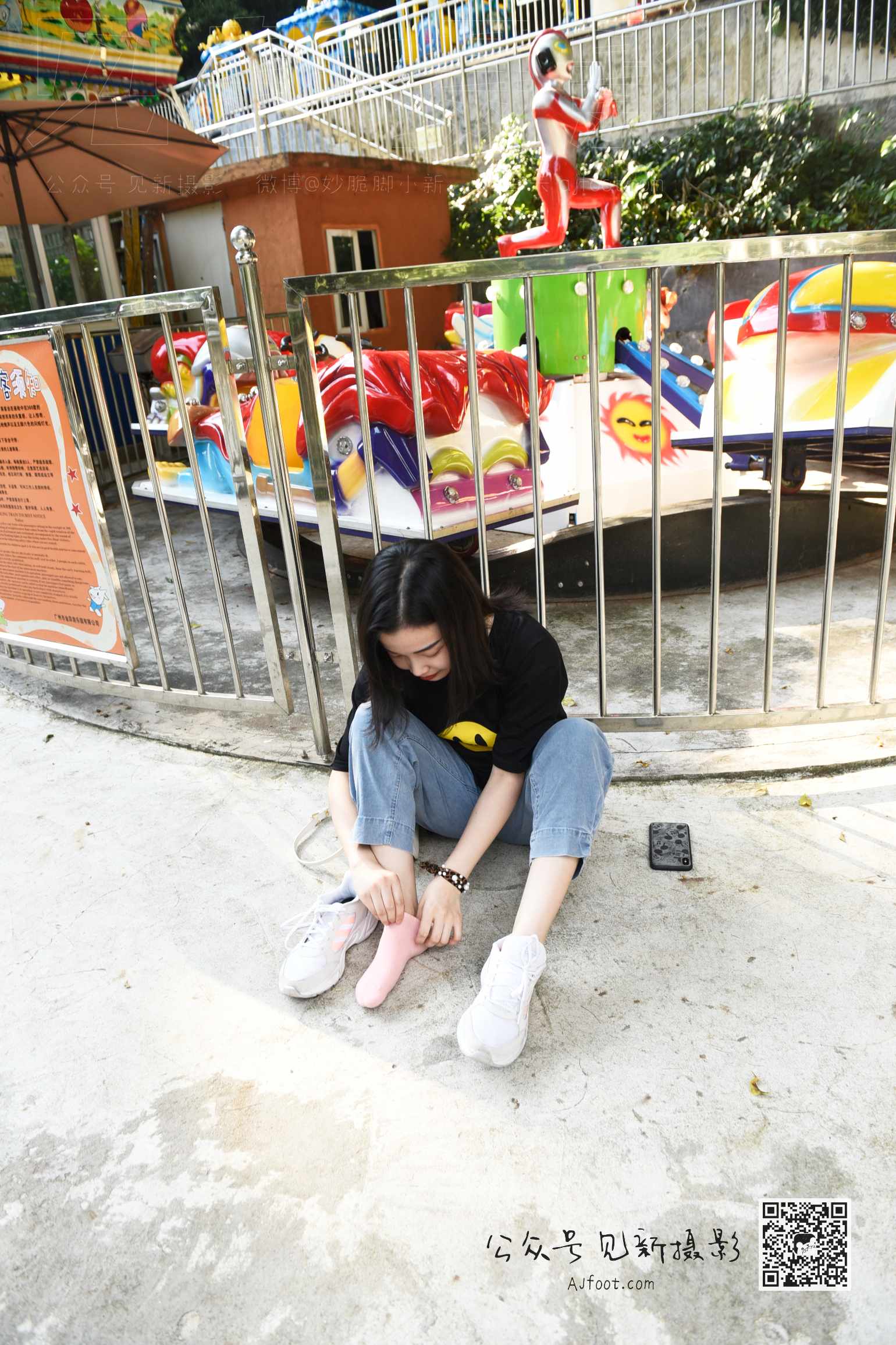 【网盘】[见新摄影]NO.013-大学护理美女户外牛仔裤棉袜