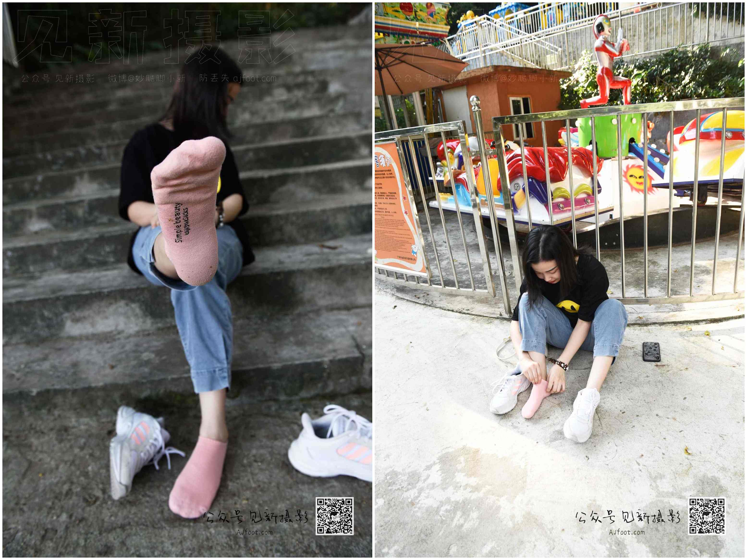 【网盘】[见新摄影]NO.013-大学护理美女户外牛仔裤棉袜