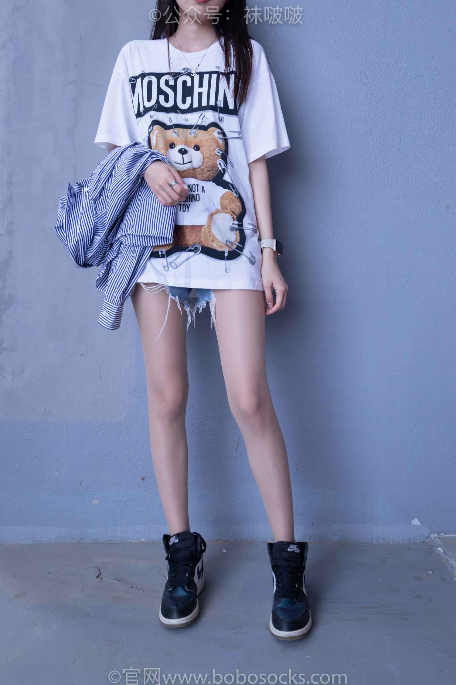 【网盘】[袜啵啵]NO.011稚予-AJ、白色短棉袜、肉丝