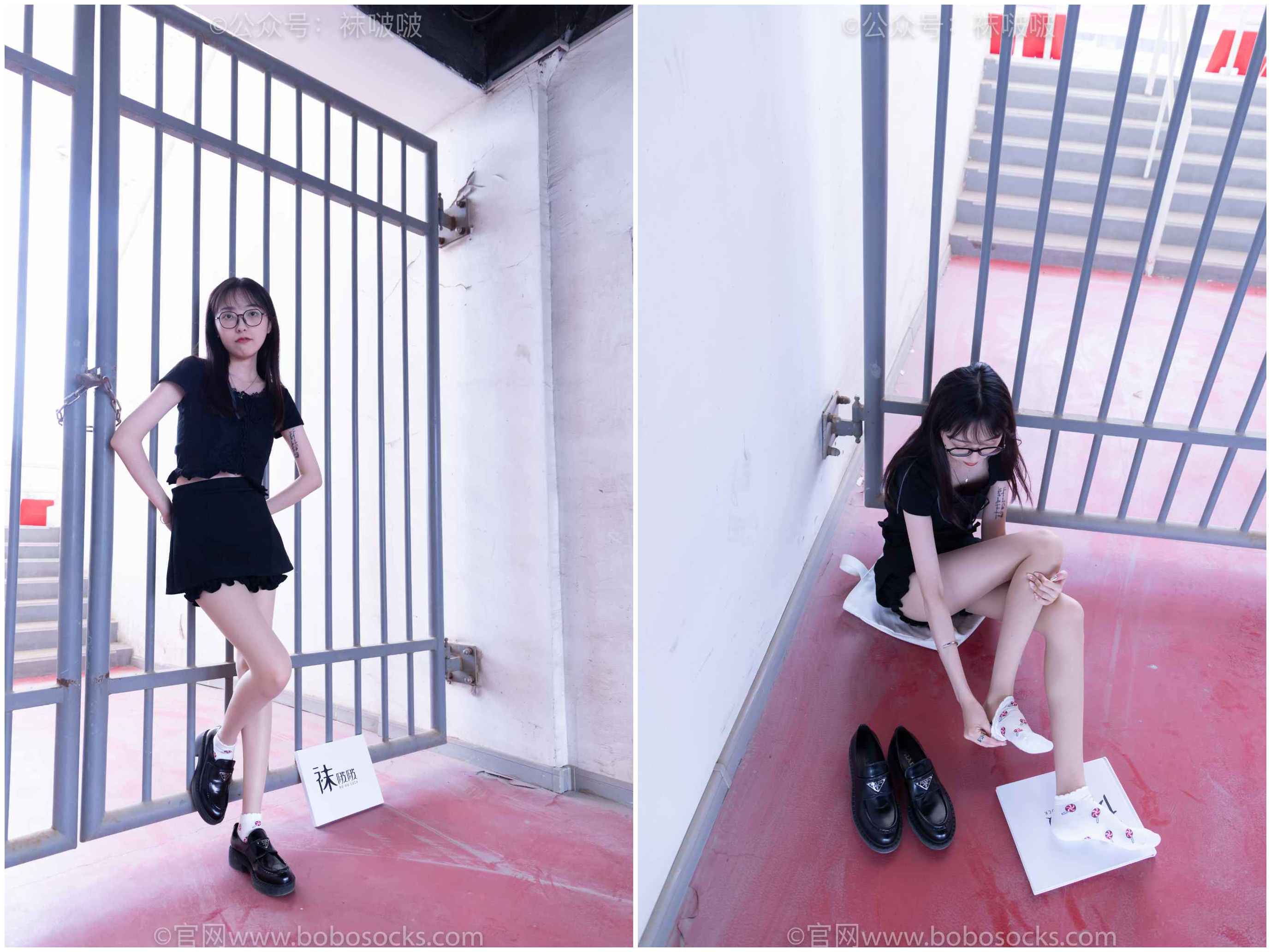 【网盘】[袜啵啵]NO.030稚予- 皮鞋、短白棉袜、肉丝