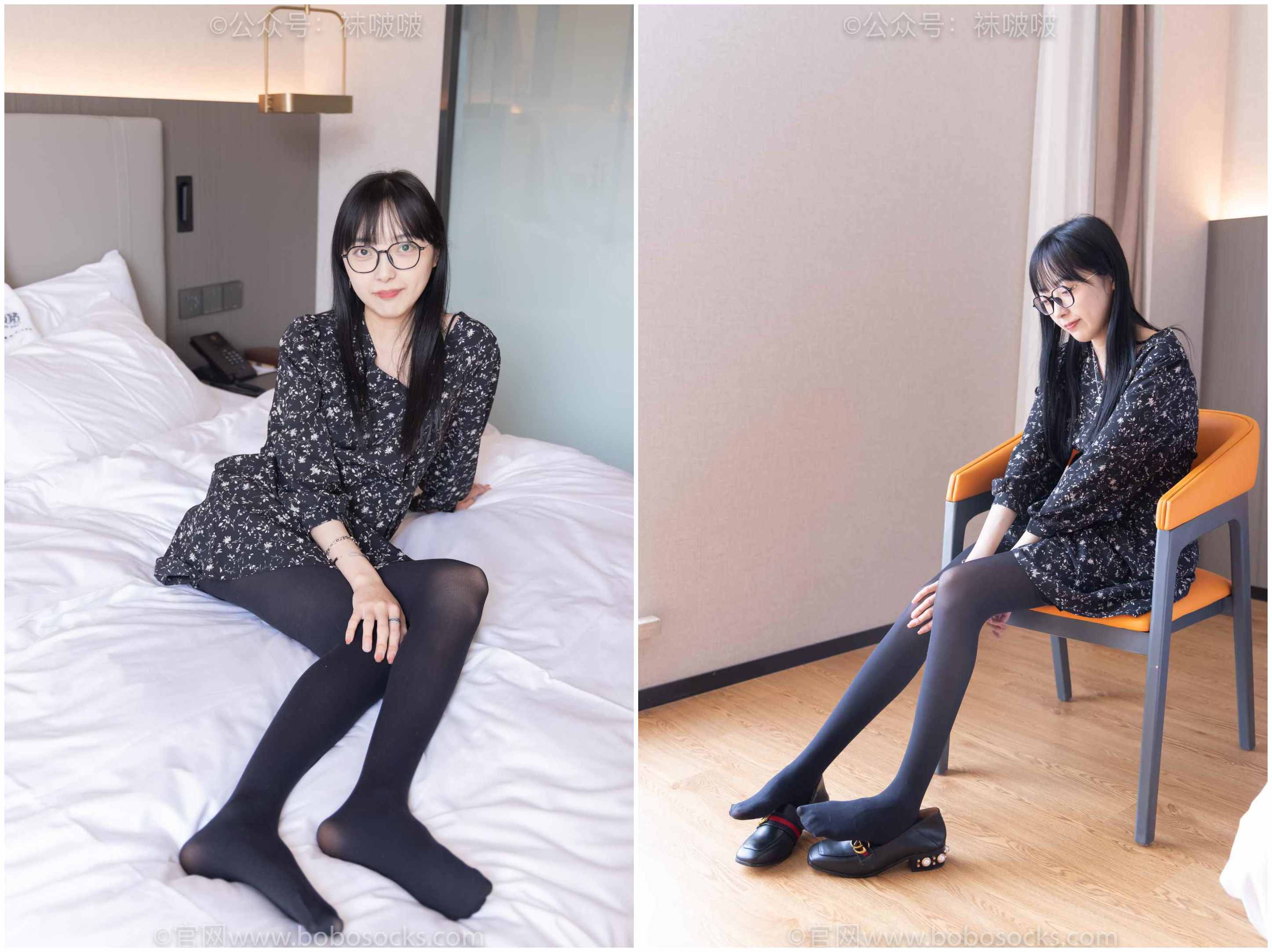 【网盘】[袜啵啵]NO.064稚予-平底鞋、厚黑丝