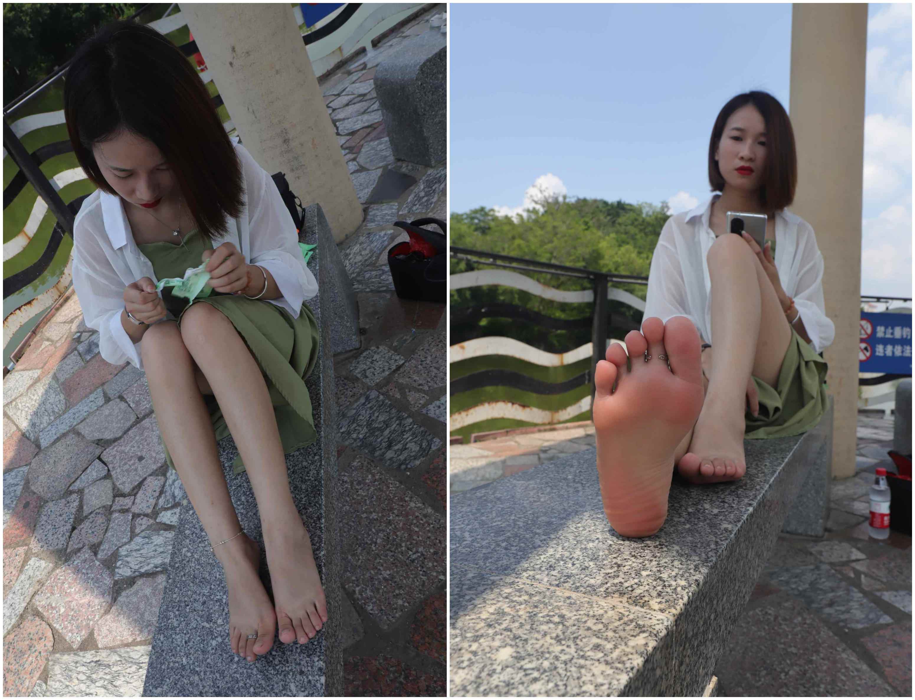 【网盘】[Pary学生模拍]006 气质美少妇嫣茹在湖中亭大方秀脚