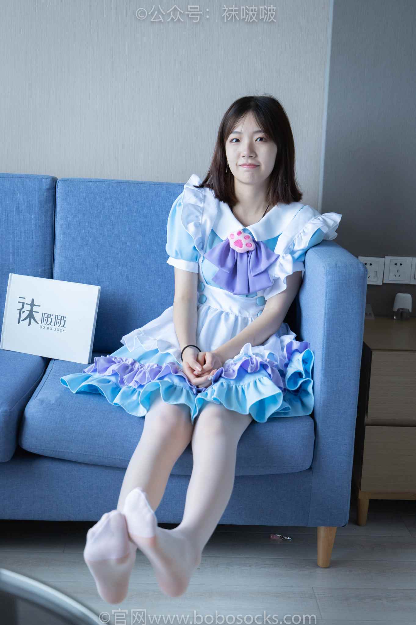 【网盘】[袜啵啵] 066期 小甜豆-女仆装、高跟鞋、薄白丝