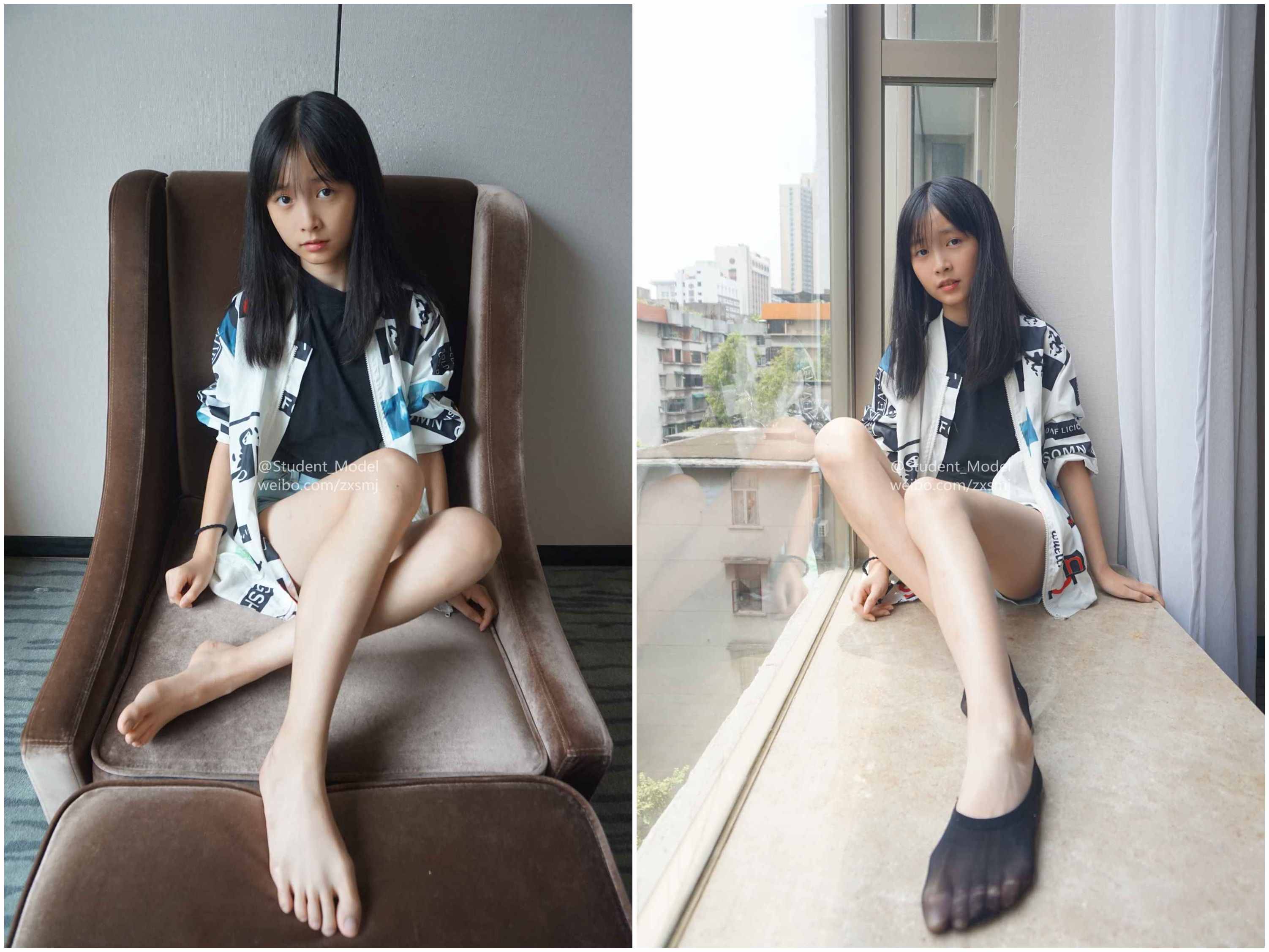 【网盘】[Student_Model] 编号29-小龙猫 精致的白嫩脚丫与性感黑船袜