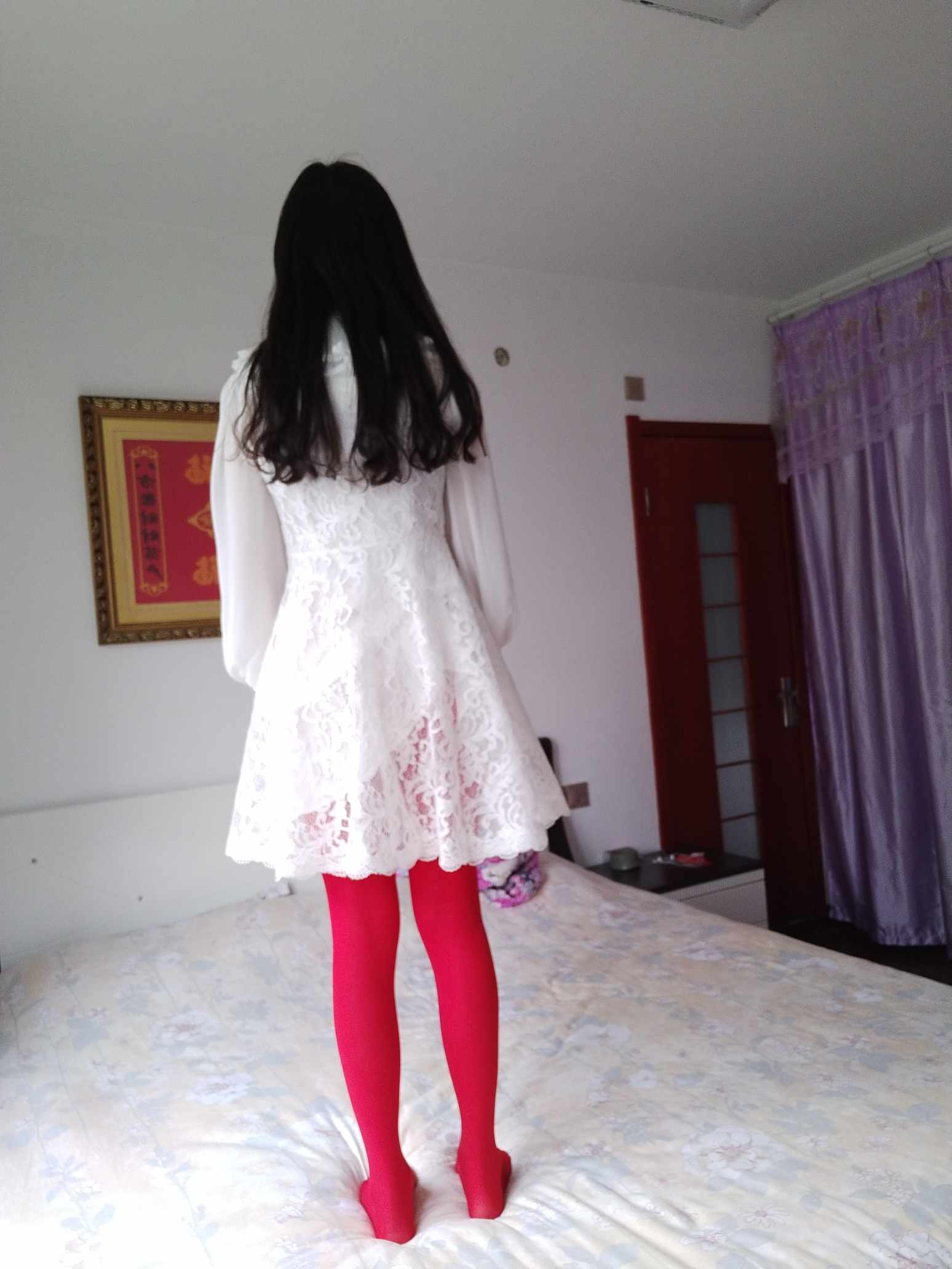 【网盘】蓓蓓6之白裙子红丝