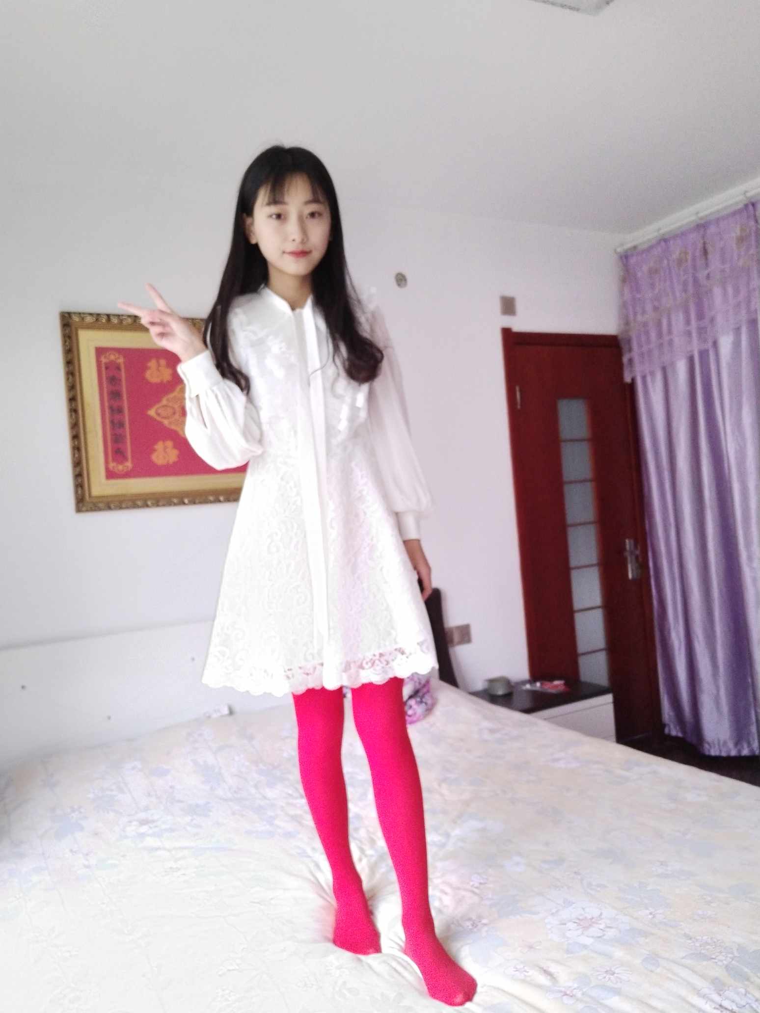 【网盘】蓓蓓6之白裙子红丝