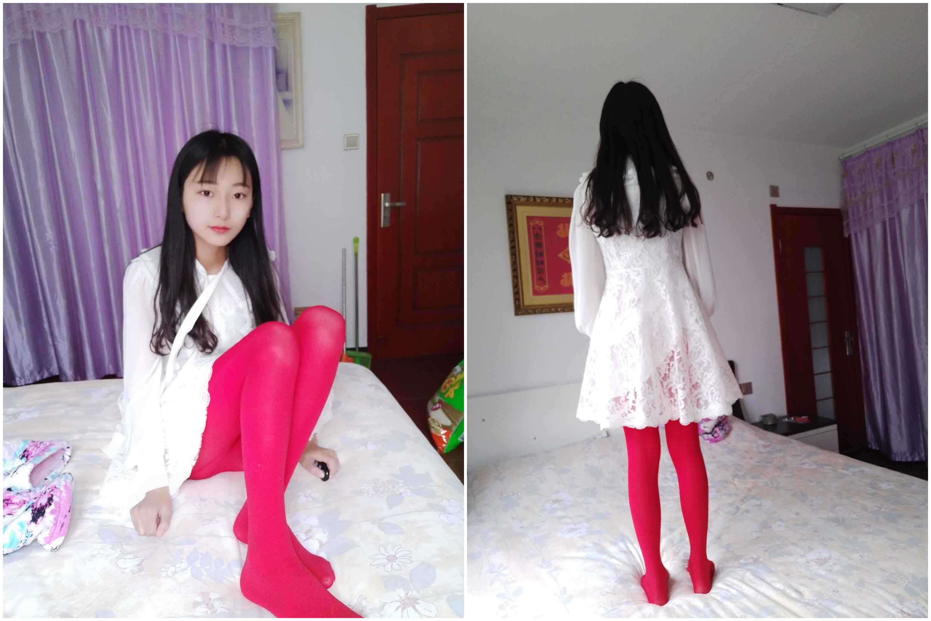 【网盘】蓓蓓6之白裙子红丝