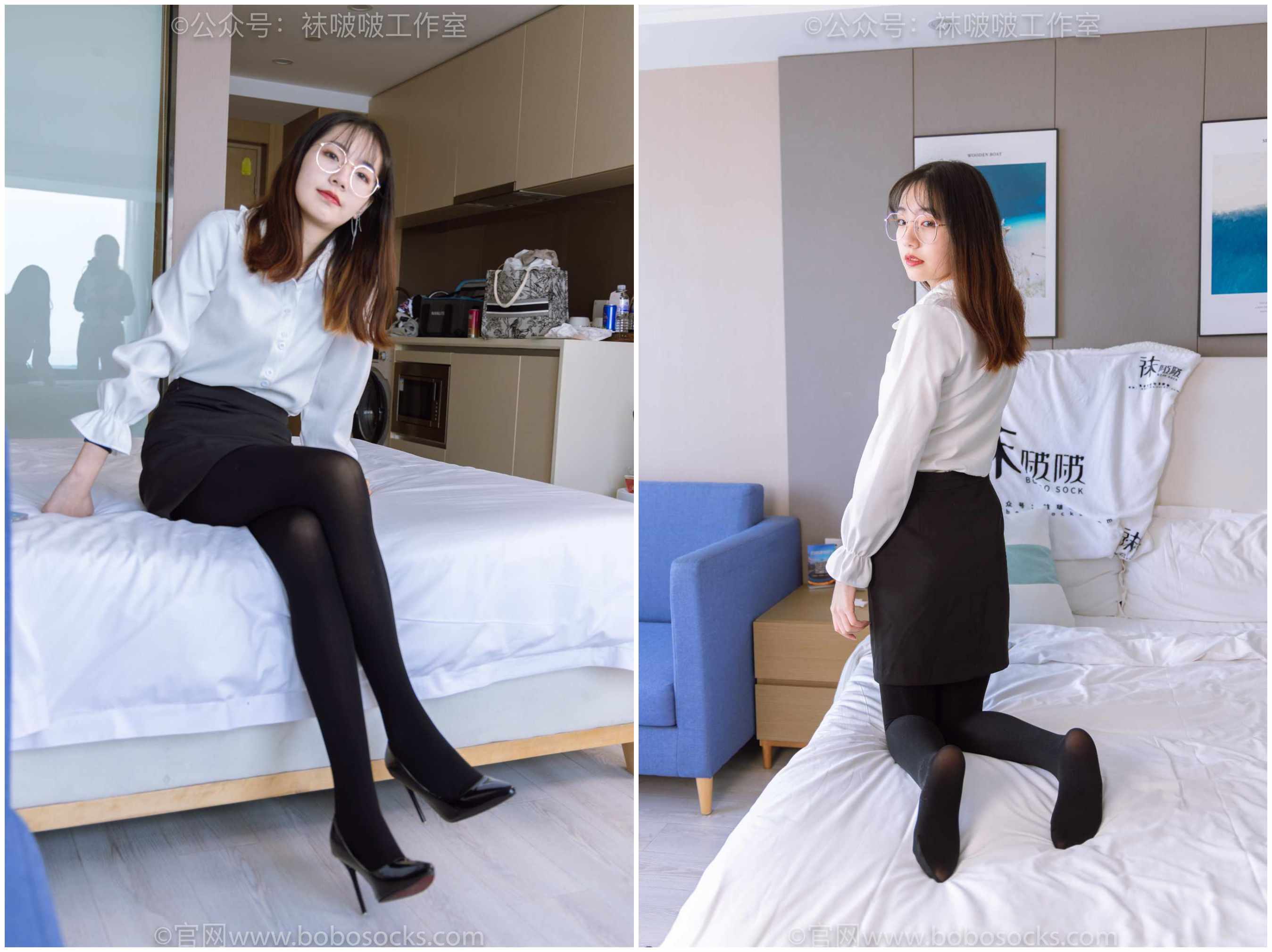 【网盘】[袜啵啵] 090期 小甜豆-高跟鞋、厚黑丝