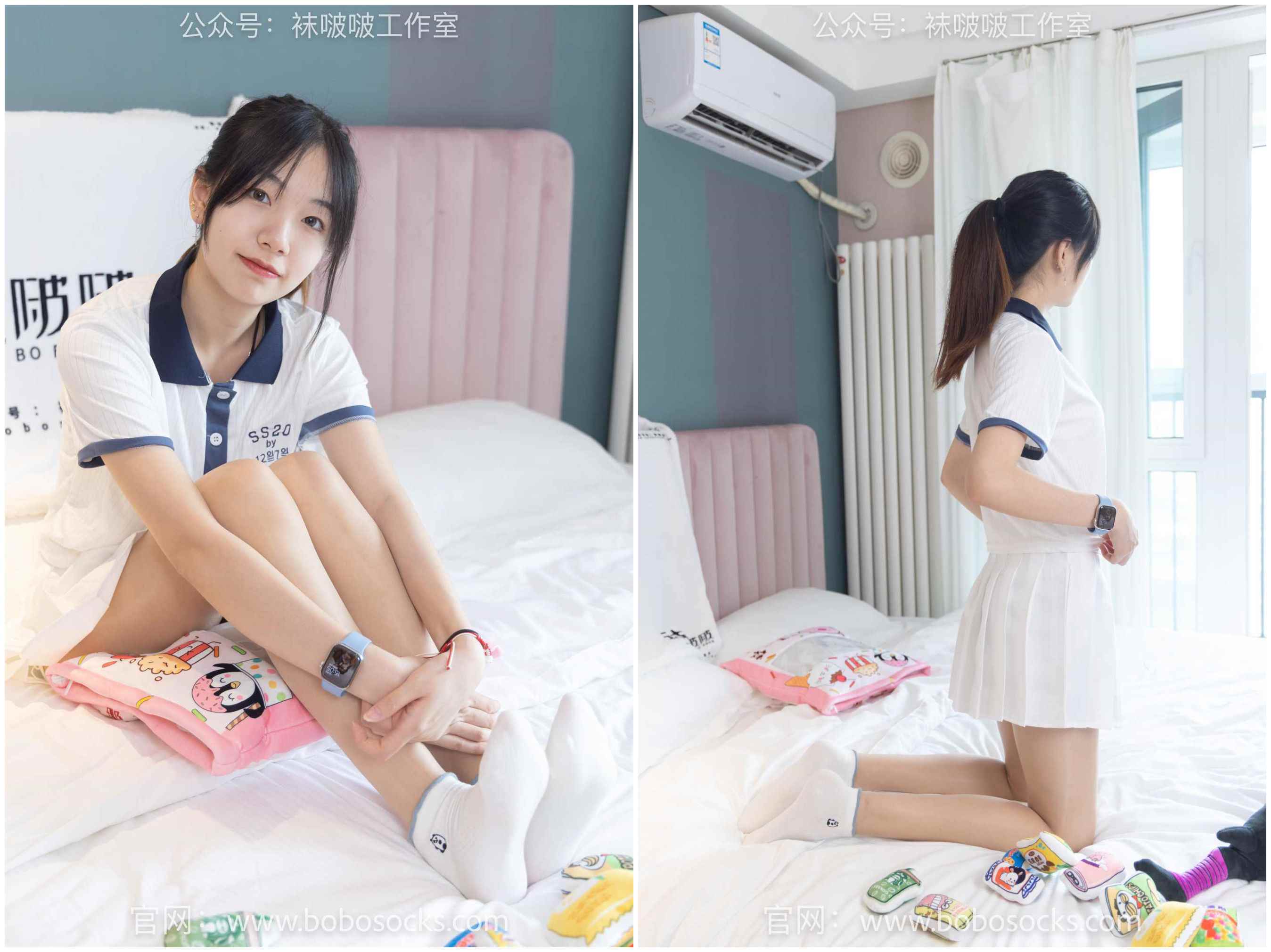 【网盘】[袜啵啵] 096期 小甜豆-板鞋、白棉袜、油亮肉丝