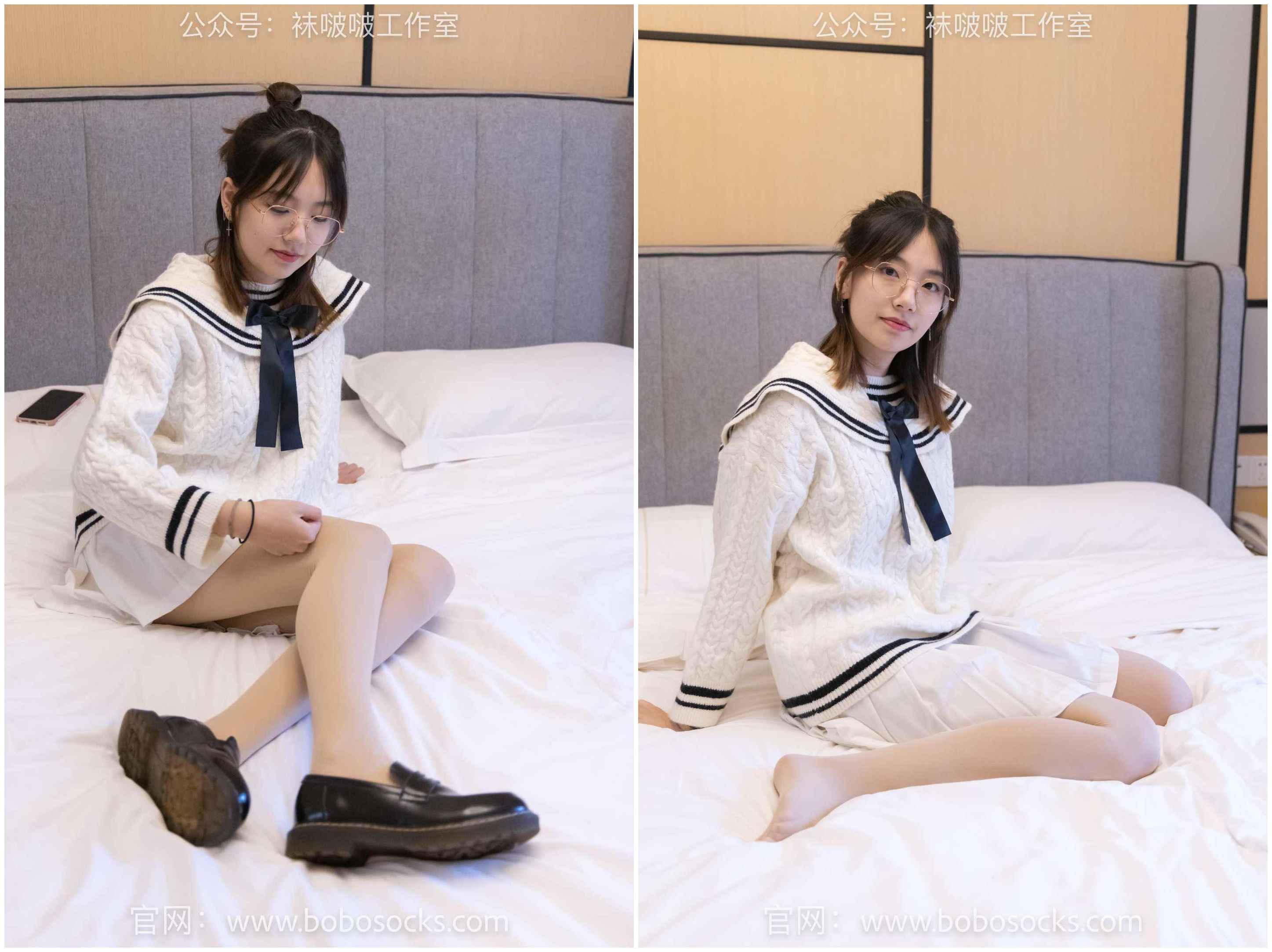 【网盘】[袜啵啵]117期 小甜豆-黑皮鞋、厚肉丝