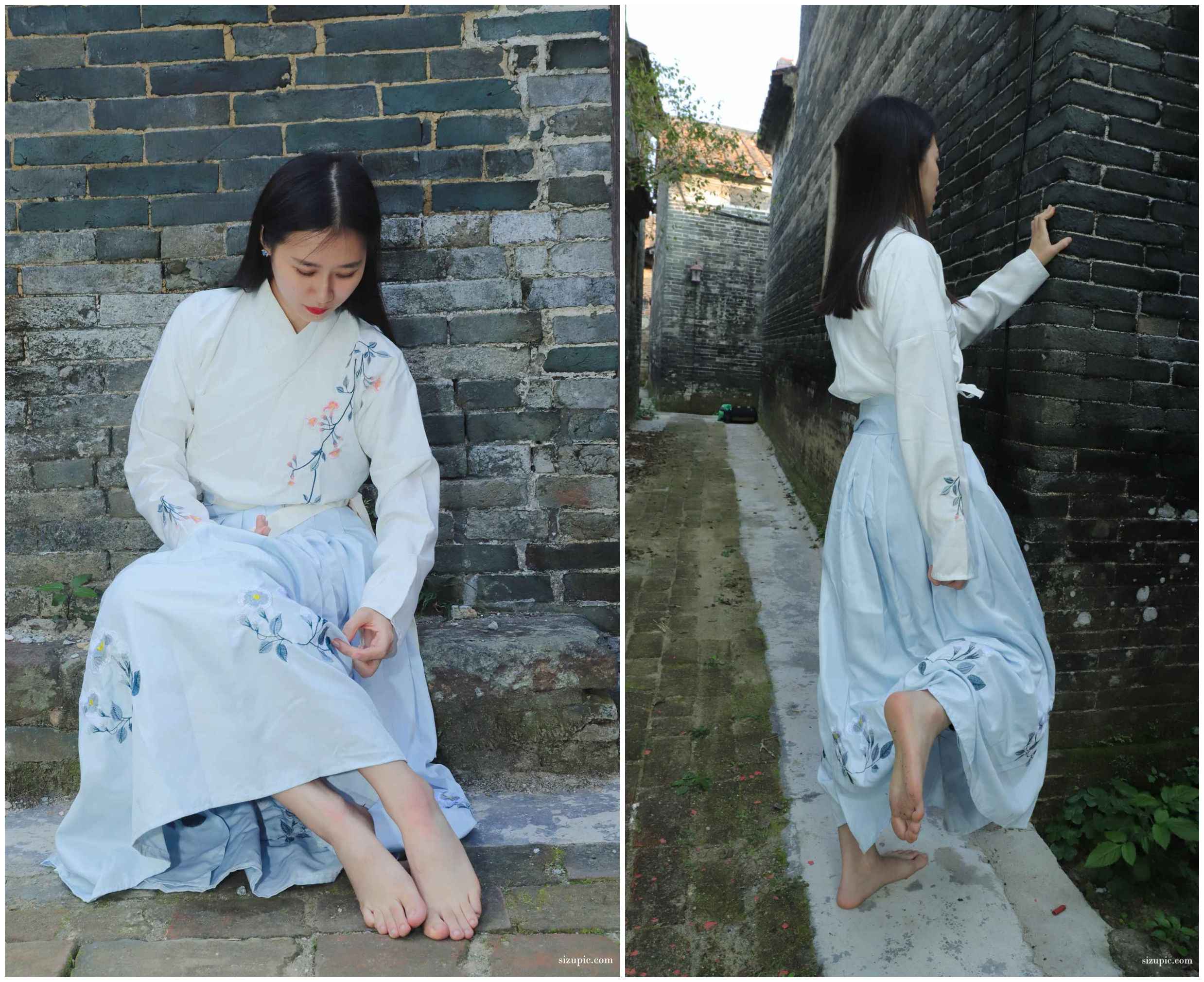 【网盘】[Pary学生模拍]049 极品美女小芳穿上汉服古镇赤脚