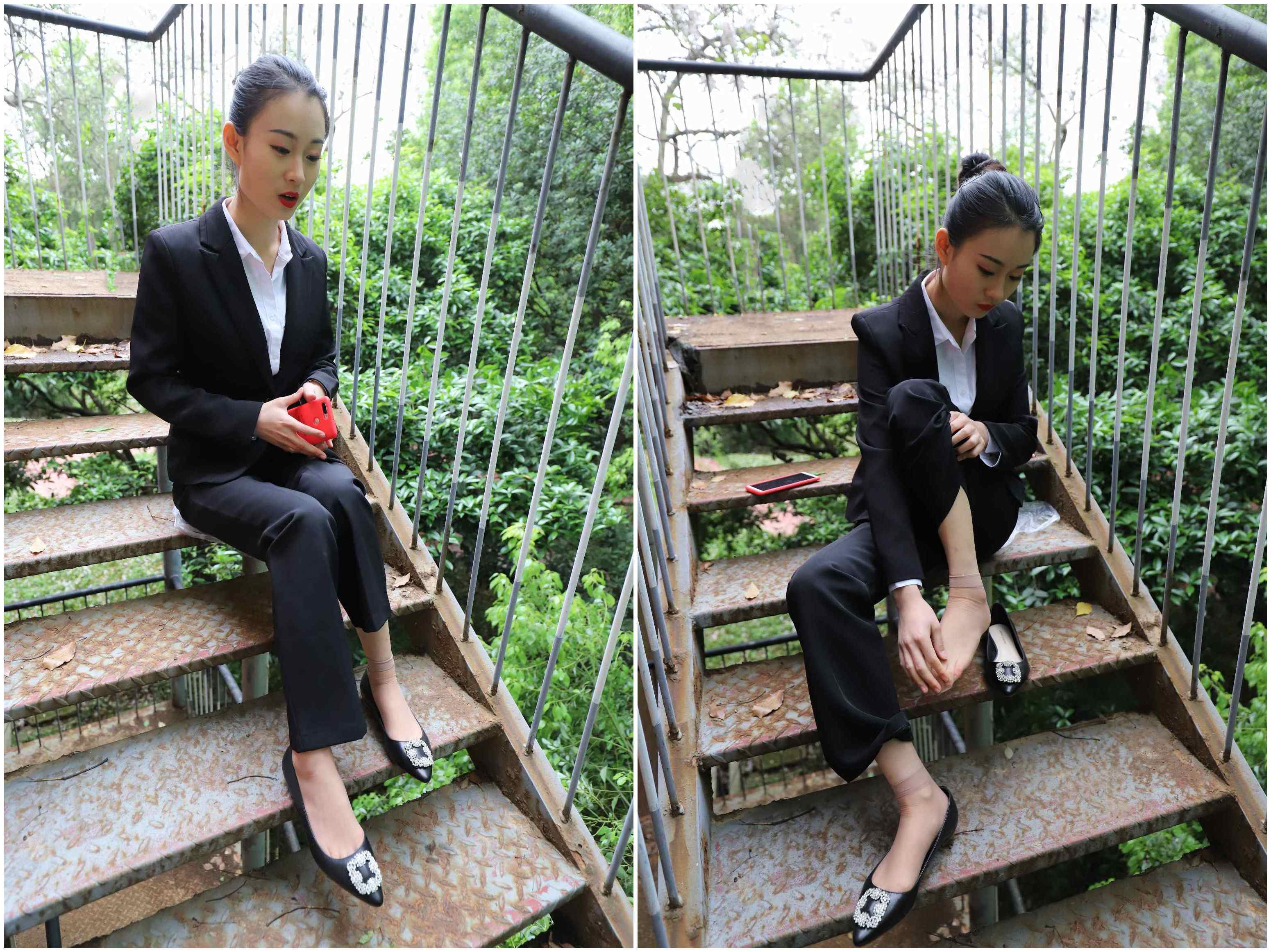 【网盘】[大西瓜爱牙膏]4月活动 模特一 制服长裤