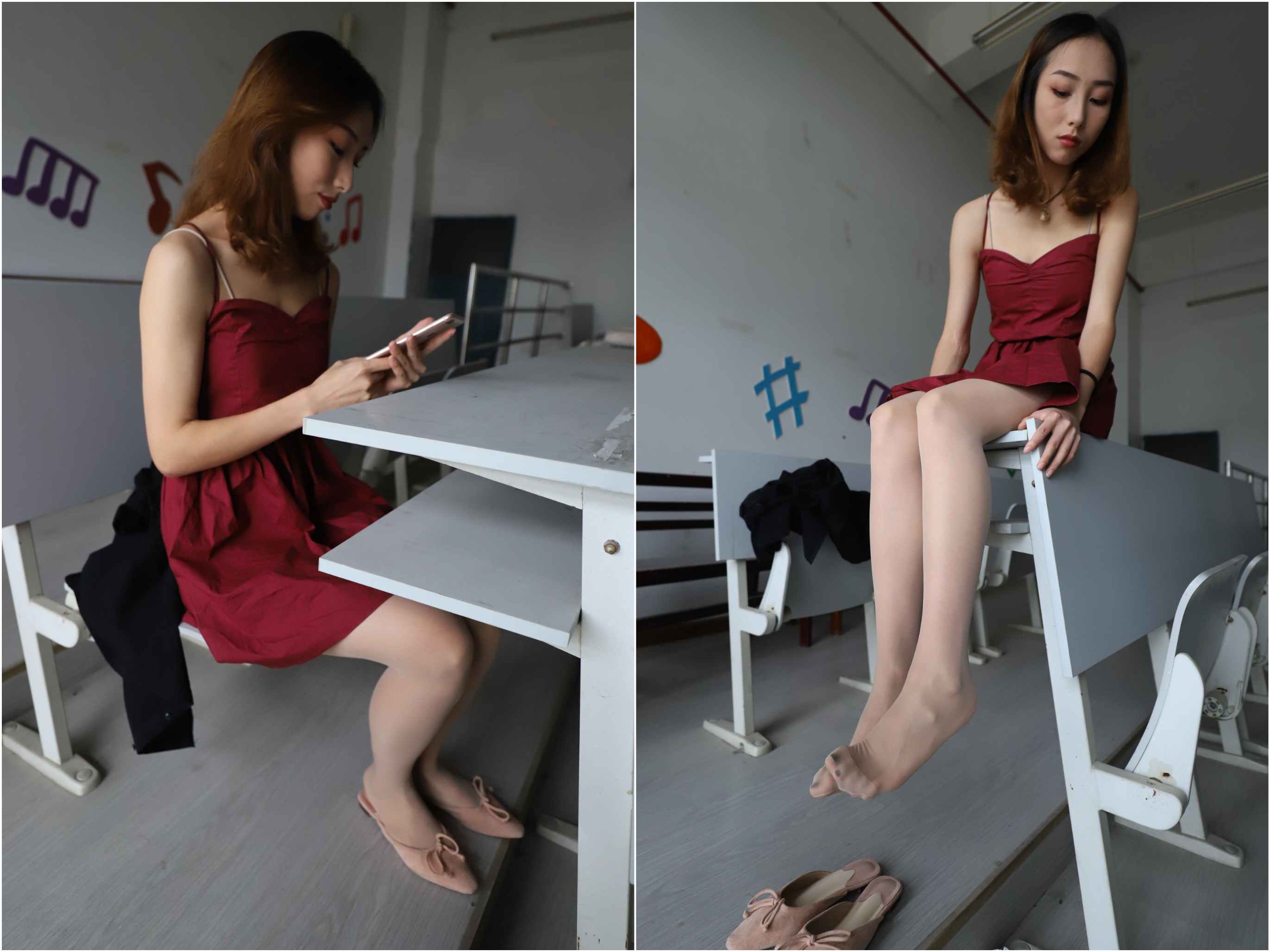 【网盘】[大西瓜爱牙膏]9月活动模特2 肉丝平底鞋