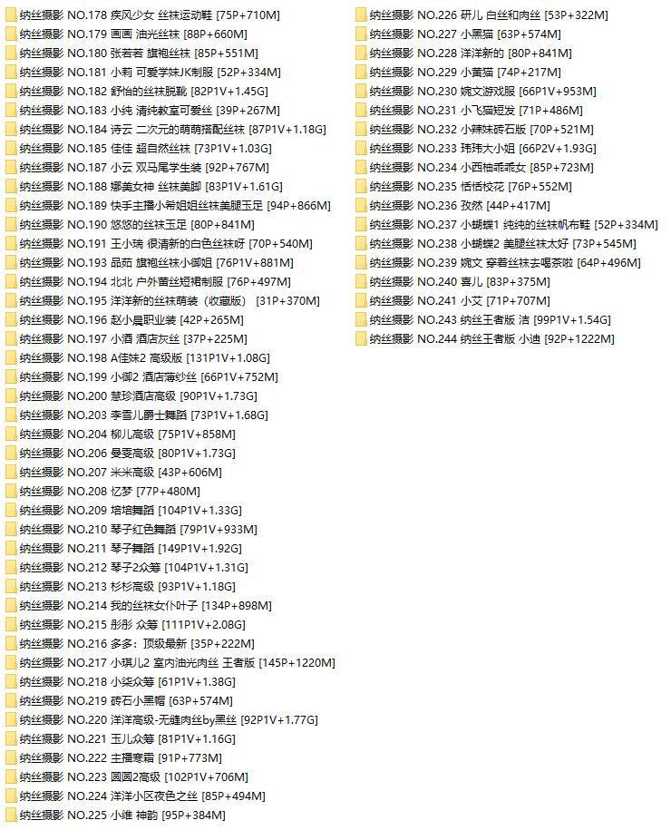 【网盘】[合集]纳丝摄影作品001&#8211;244[233期]