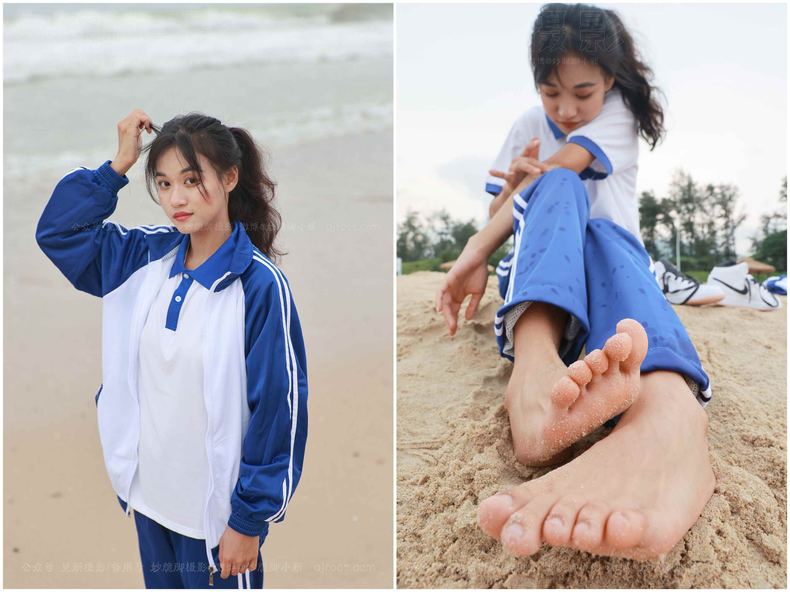 【网盘】[见新摄影]NO.024-大二网红少女校园风｜深圳 西涌海岸