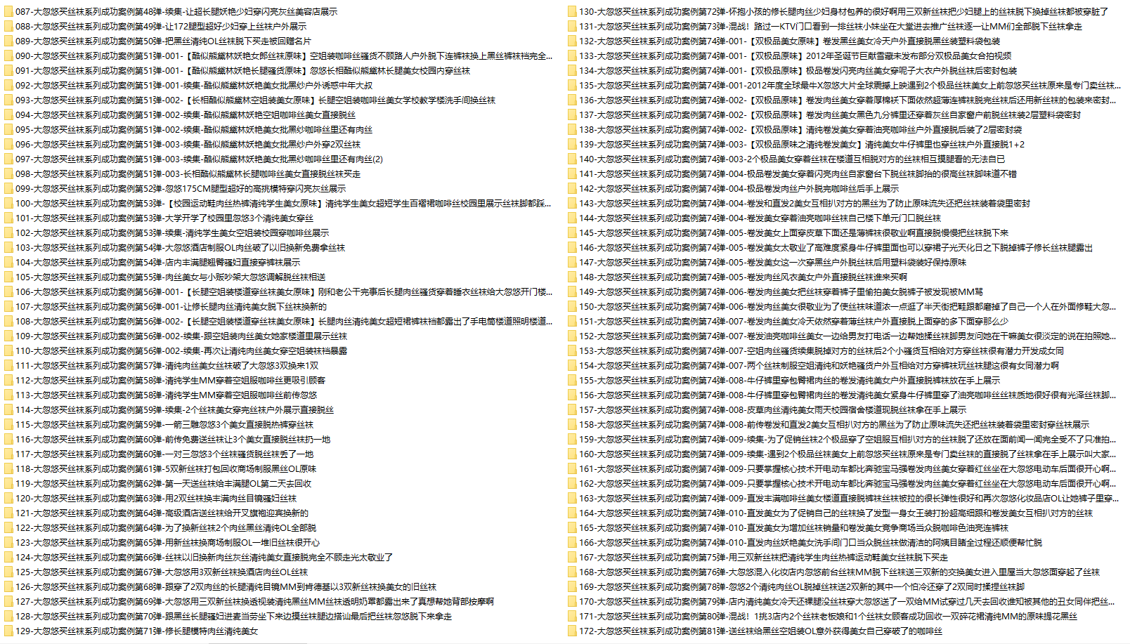 【网盘】[合集]大忽悠买丝袜系列成功案例 – 全套235期
