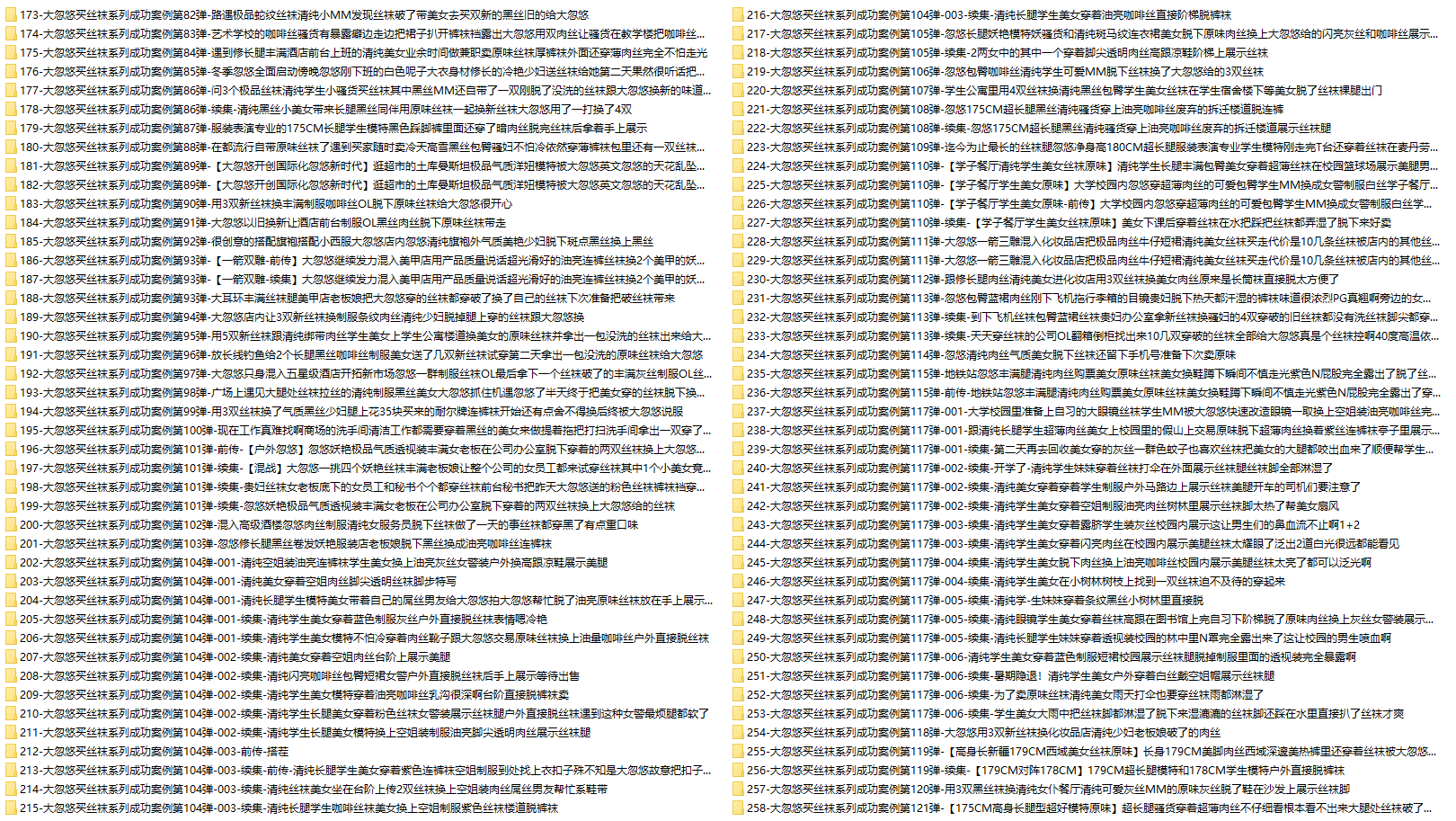 【网盘】[合集]大忽悠买丝袜系列成功案例 – 全套235期