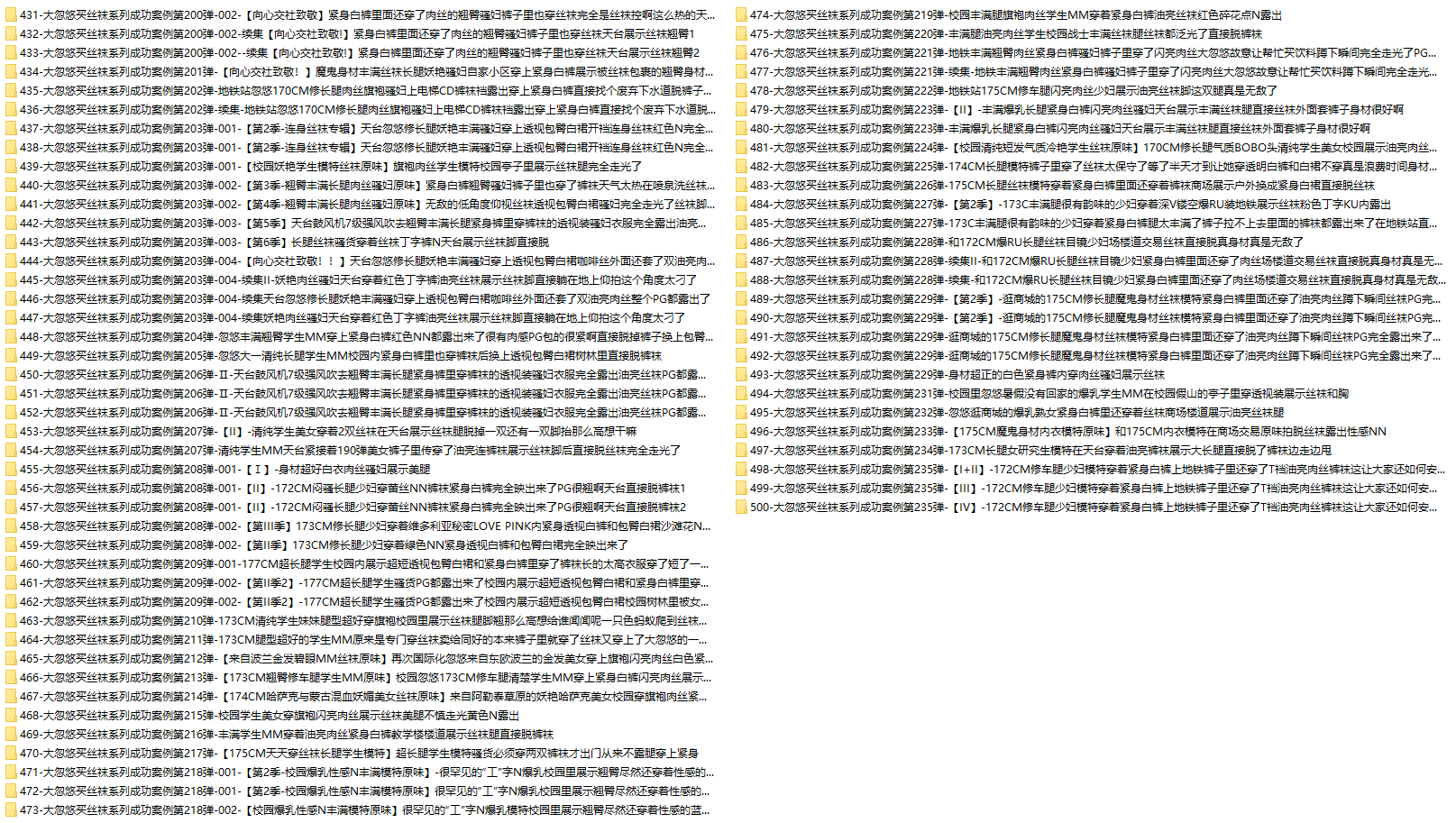 【网盘】[合集]大忽悠买丝袜系列成功案例 – 全套235期