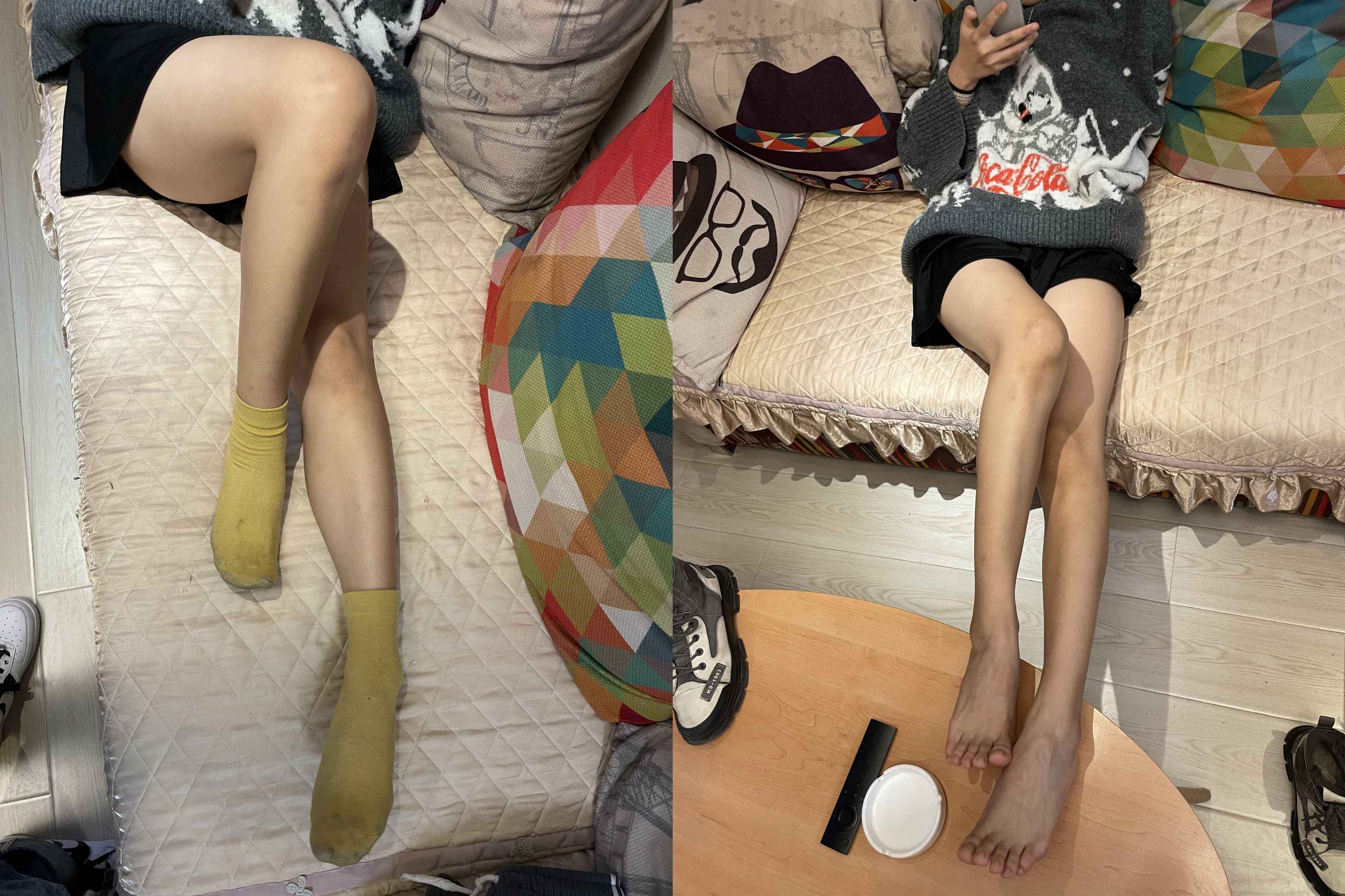 【网盘】可爱圆脸妹妹小黄袜捧起裸足大口tian