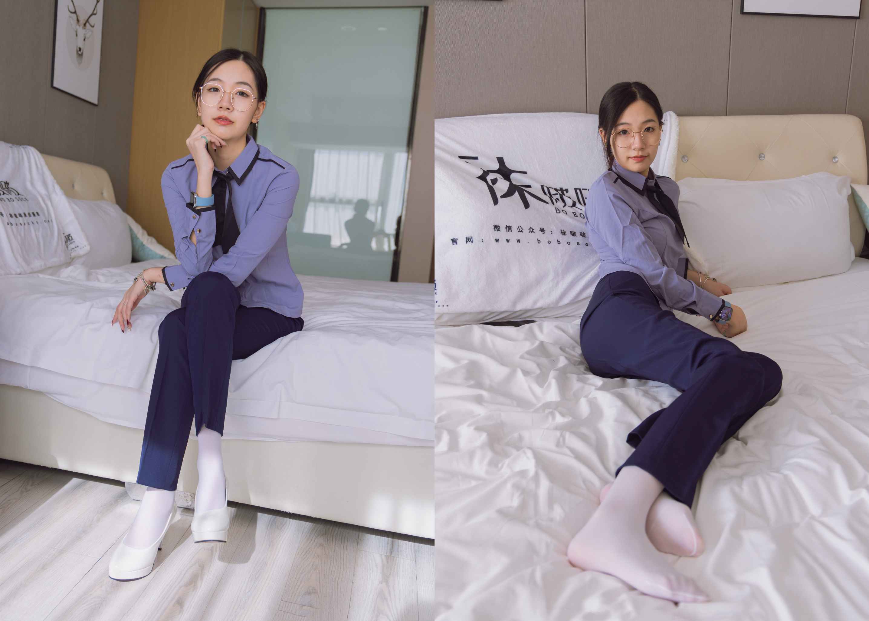 【网盘】[袜啵啵]178期 小甜豆-高跟鞋、厚白丝、ol风裤里丝