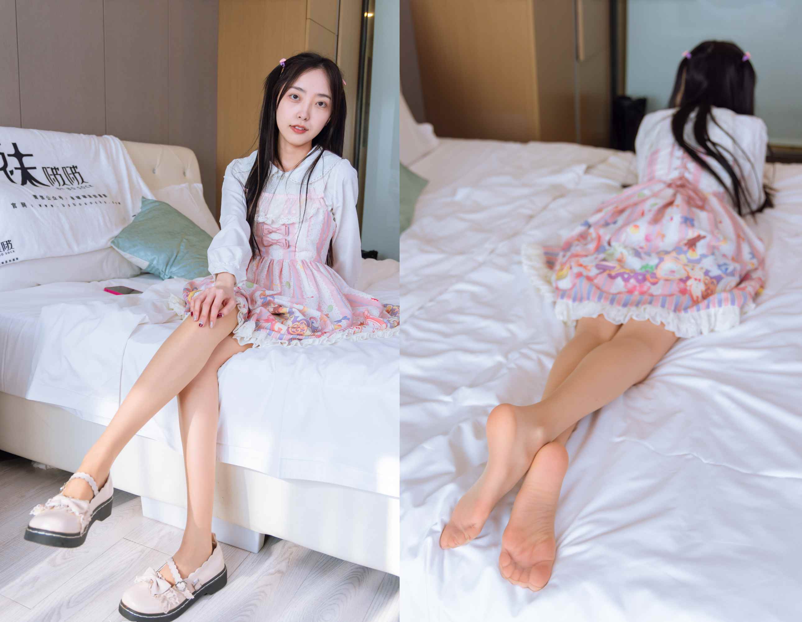 【网盘】[袜啵啵]187期 稚予-Lolita裙、白皮鞋、肉丝