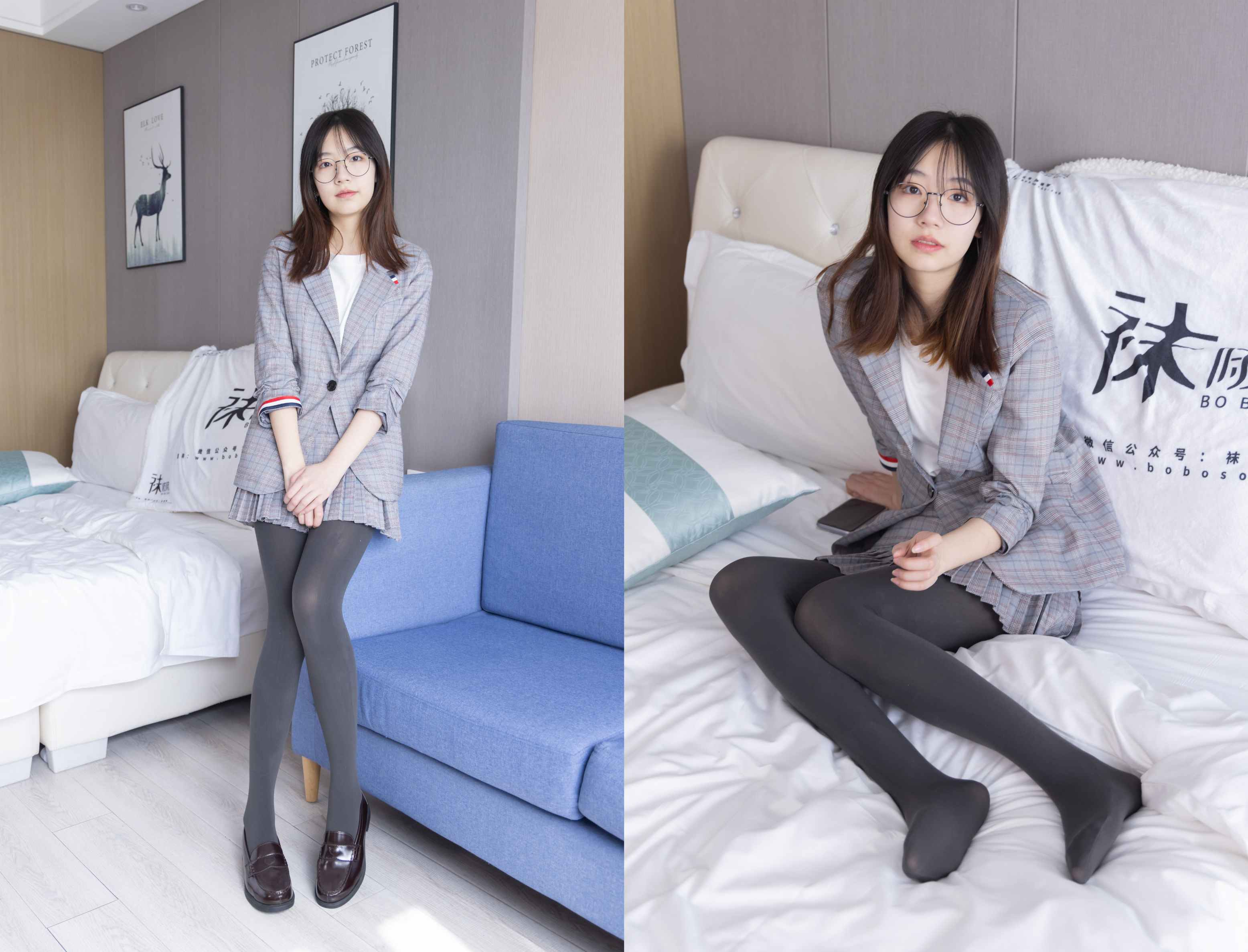 【网盘】[袜啵啵]210期 小甜豆-皮鞋、厚灰丝、ol装