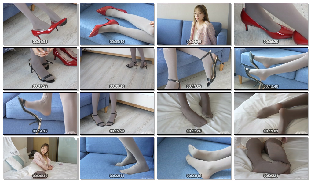 【网盘】[袜啵啵]225期 稚予-两双高跟鞋、厚灰丝