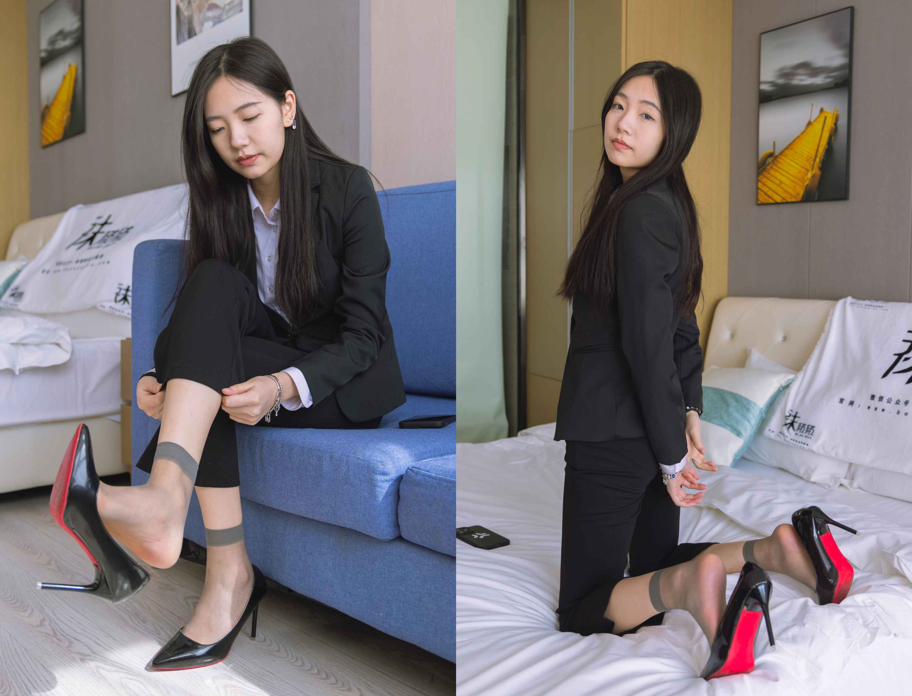 【网盘】[袜啵啵]245期 小甜豆-高跟鞋、短灰丝