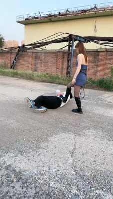 【网盘】【领主老大】户外训调双狗-铁路遛钻胯踢裆/天台皮靴跳踩碾头 bf29548