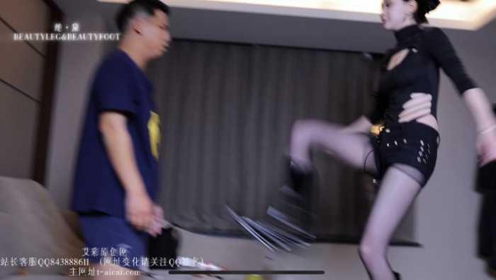【爱秀套图】艾琳175暴力提档踢爆矮小狗 GD027 YC-241227-2