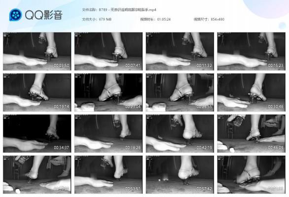 【爱秀套图】B789 – 无意识透明高跟凉鞋踩手 bf50006