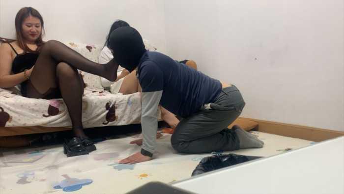 【爱秀套图】高兴儿和樱花洛姐妹双调男奴 YC-250220-6