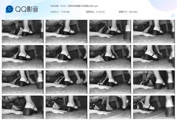 【爱秀套图】B792 – 无意识低粗跟小皮鞋踩全手 bf50429