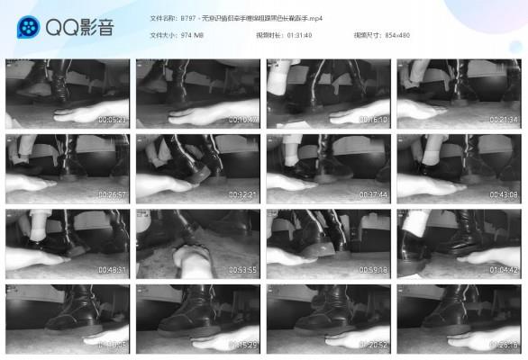 【爱秀套图】B797 – 无意识情侣牵手缠绵粗跟黑色长靴踩手 bf50602