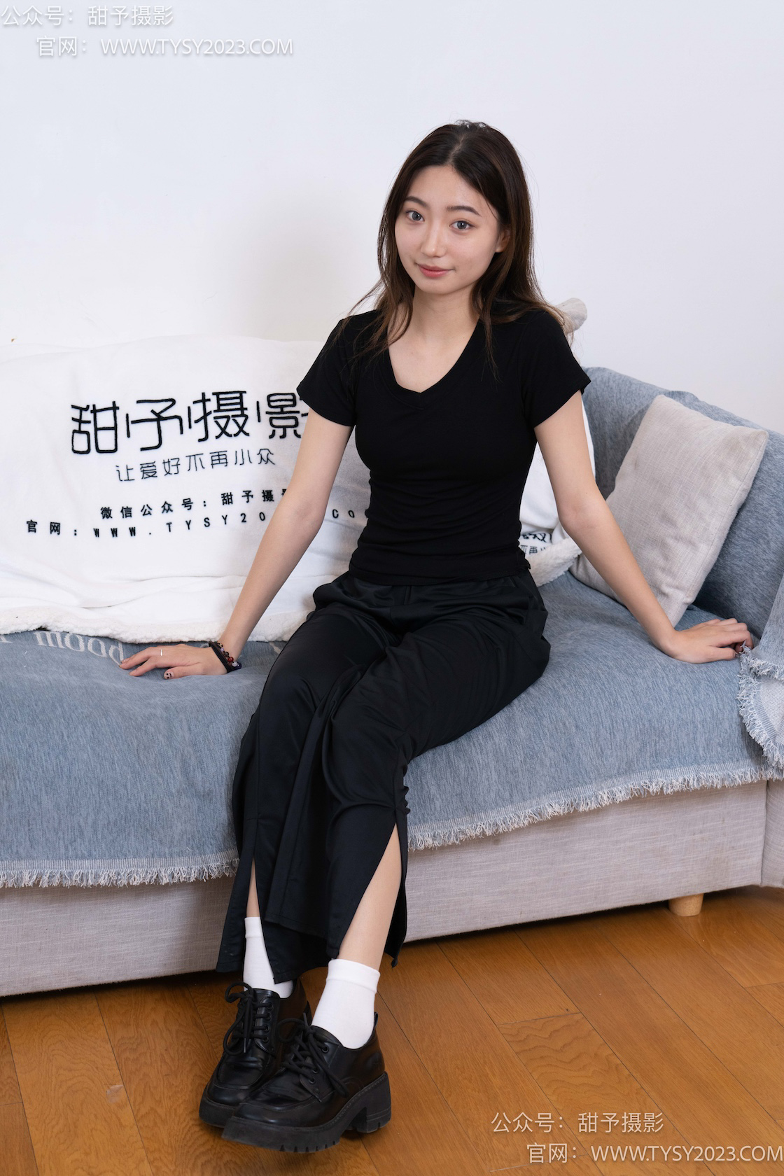 资讯|甜予摄影 &#8211; NO.054期 《雪梨》 皮鞋，白棉袜，肉丝[脚尖加固款]
