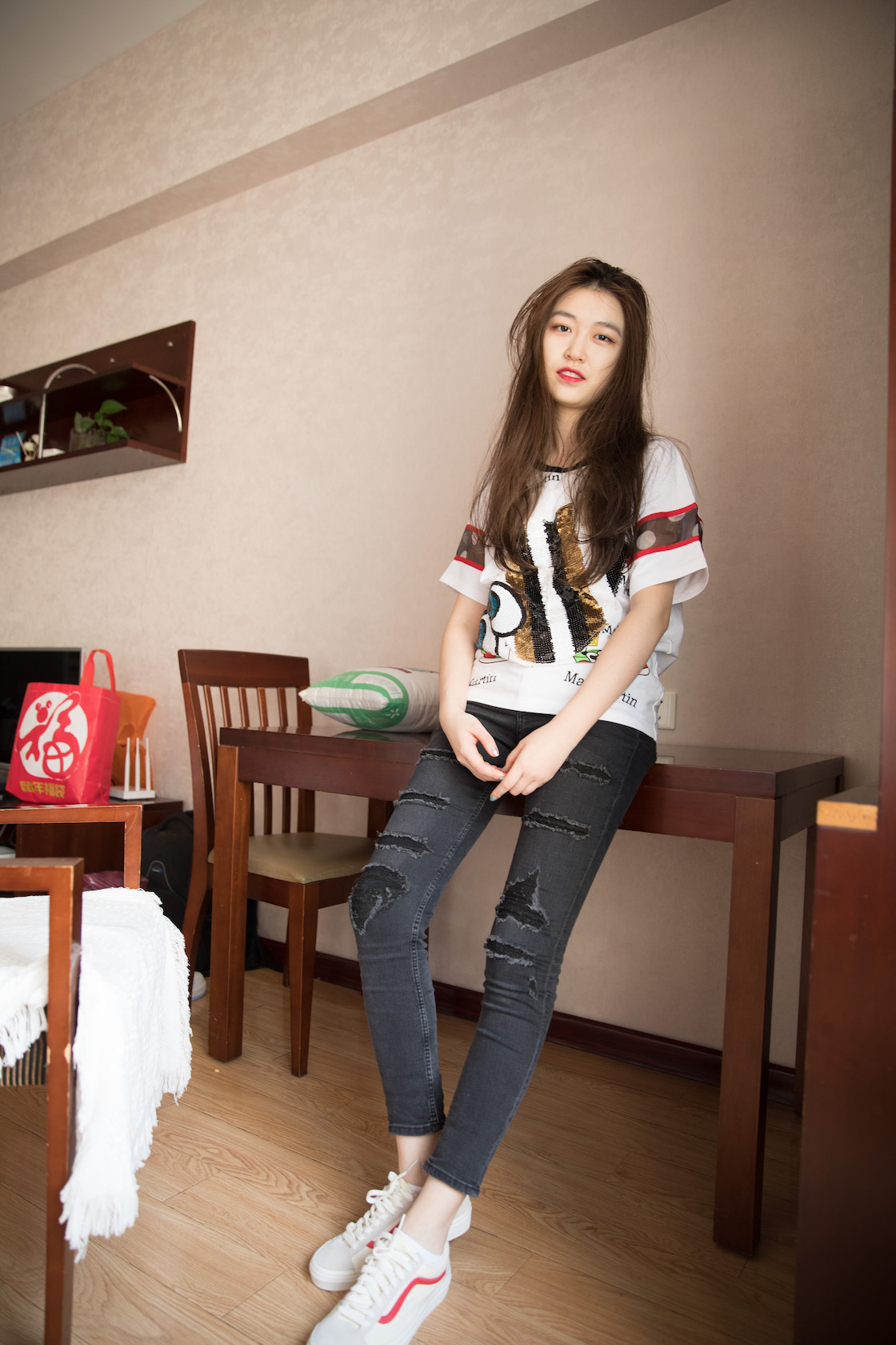 资讯|物恋传媒 &#8211; NO.283期 《佳琪》 vans帆布鞋，棉袜，船袜，裸足