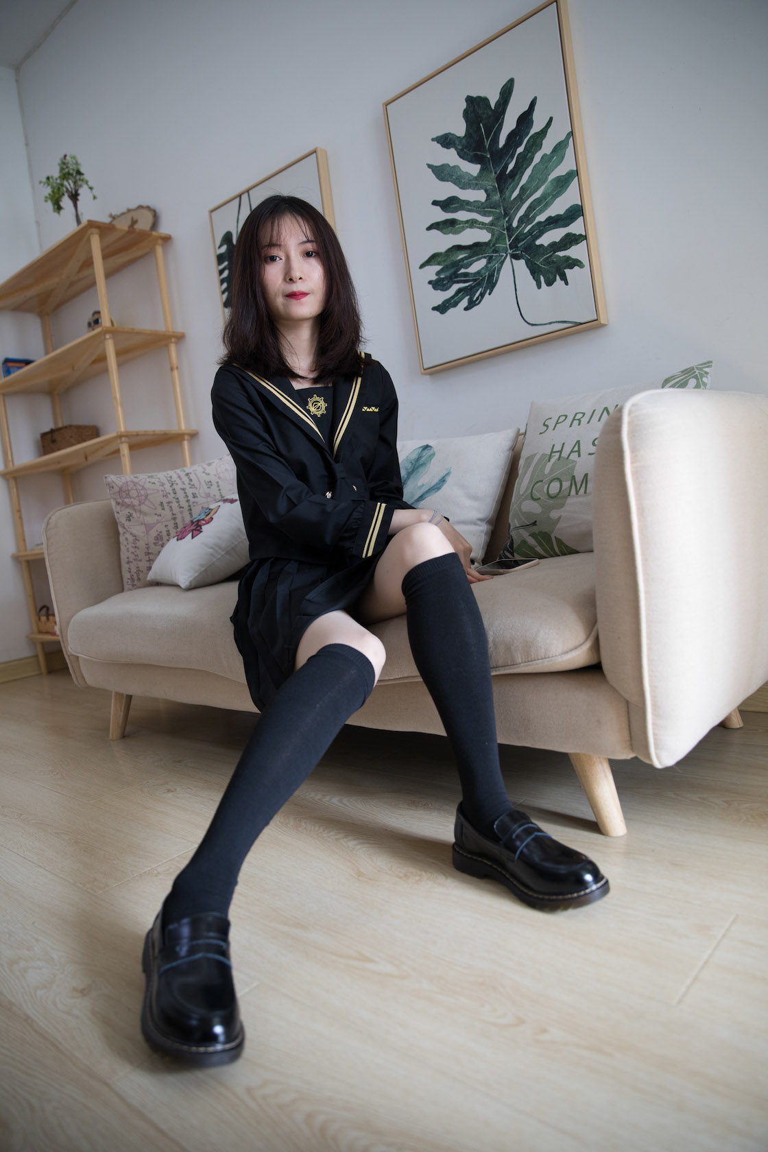 物恋传媒 - NO.408期 《猫耳》 JK制服，皮鞋，过膝袜，肉丝