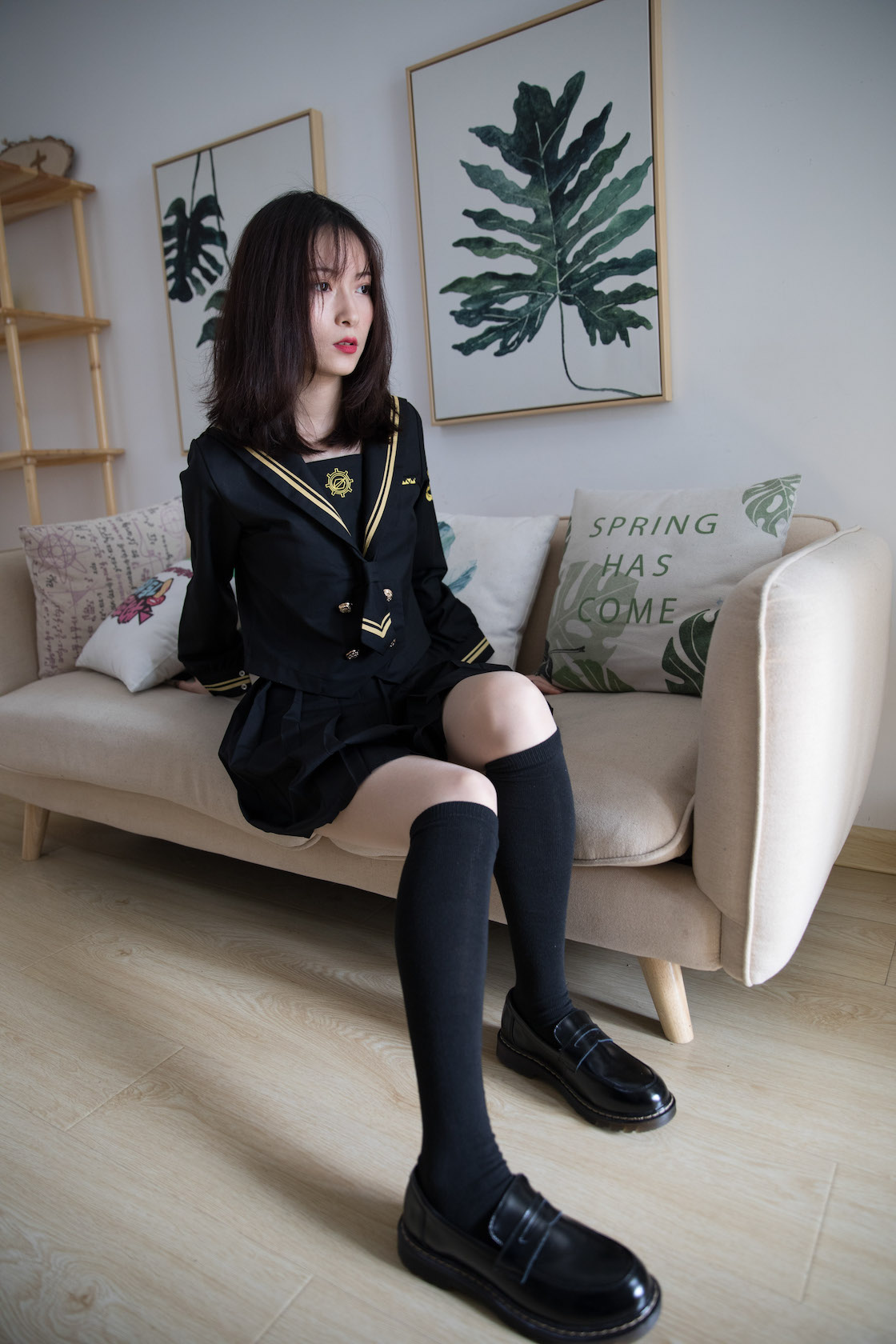 物恋传媒 - NO.408期 《猫耳》 JK制服，皮鞋，过膝袜，肉丝