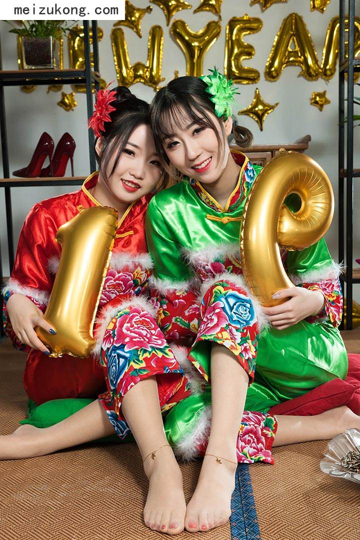 Ligui丽柜 - 2018.12.31 精品图集 [双生花] の玉脂迎新 鱼妹&媛媛 [77p-60M]