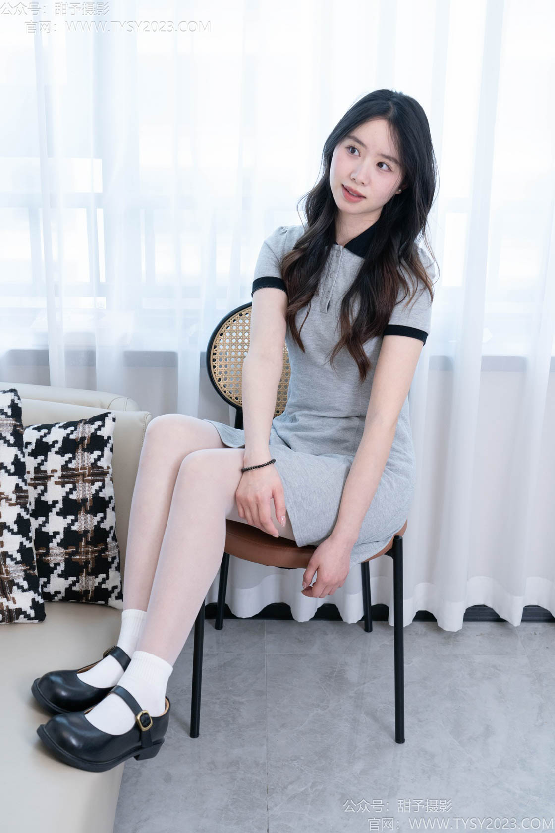 甜予摄影 - NO.212期 《知知》 平底鞋，白棉袜，白丝[脚尖加固]