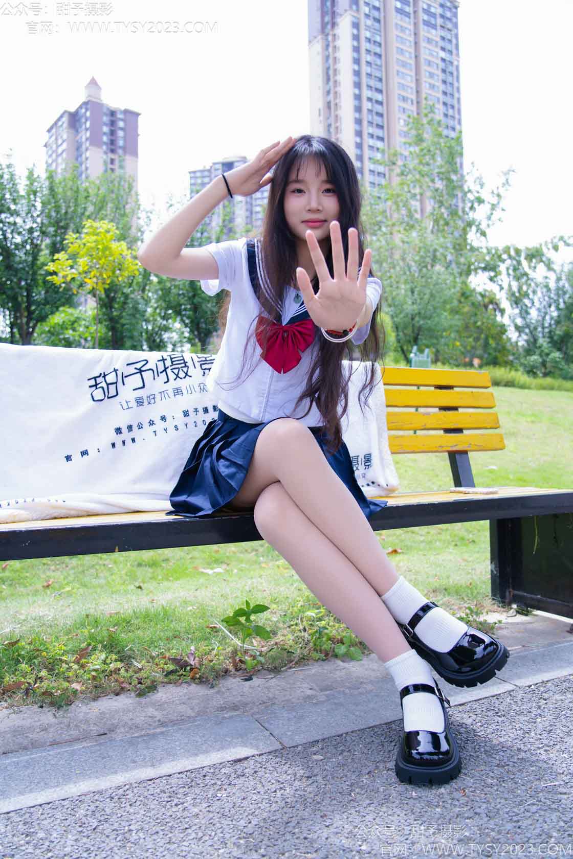 资讯|甜予摄影 &#8211; NO.214期 《小橙子》 平底鞋，白棉袜，薄肉丝[脚尖加固]