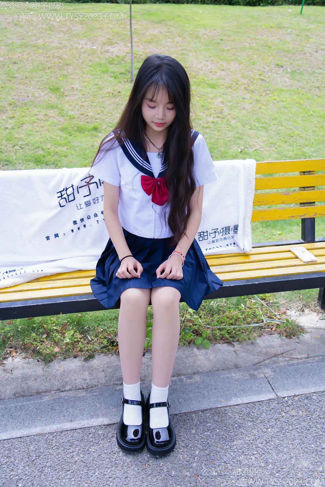 资讯|甜予摄影 &#8211; NO.214期 《小橙子》 平底鞋，白棉袜，薄肉丝[脚尖加固]