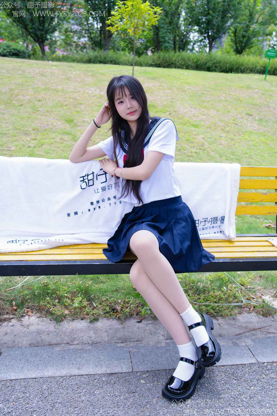 资讯|甜予摄影 &#8211; NO.214期 《小橙子》 平底鞋，白棉袜，薄肉丝[脚尖加固]