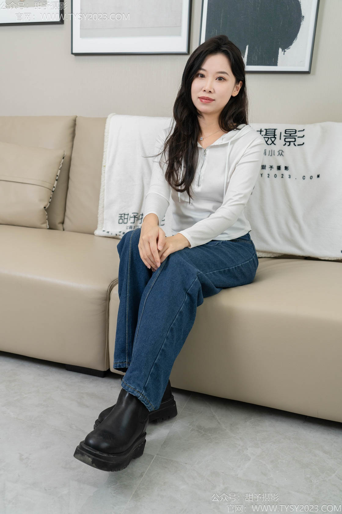 资讯|甜予摄影 &#8211; NO.237期 《梦梦》 靴子 ，白棉袜， 薄肉丝[脚尖加固]