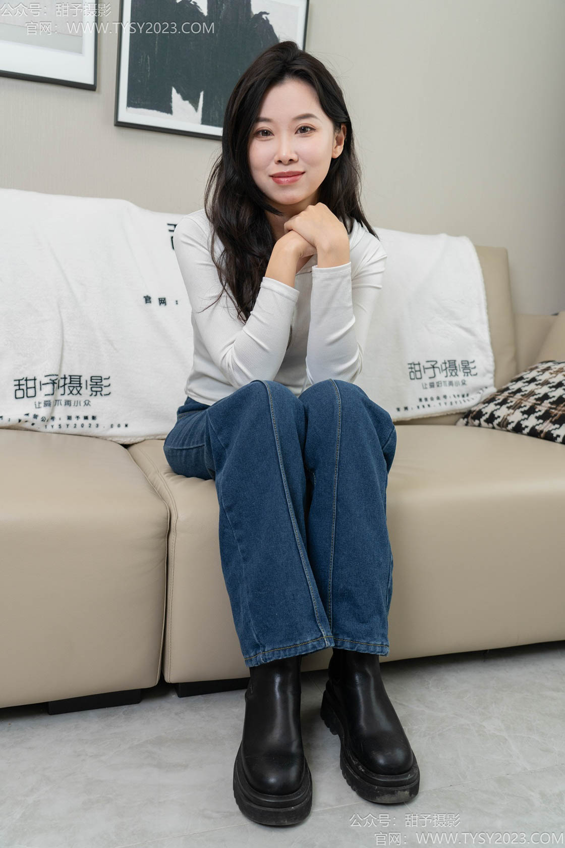 资讯|甜予摄影 &#8211; NO.237期 《梦梦》 靴子 ，白棉袜， 薄肉丝[脚尖加固]