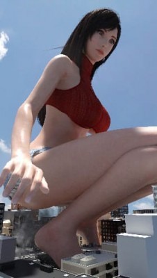 漫画 巨大的蒂法在城市里行走 [21分24秒]