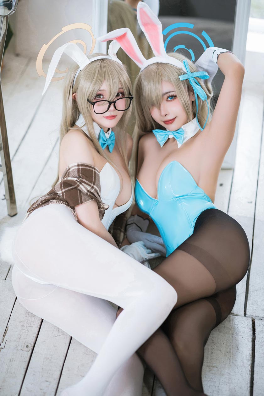 Momoko葵葵&瓜希酱-BA兔女郎cos双人本