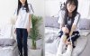 【网盘】[袜啵啵]207期 稚予-aj板鞋、白棉袜、油亮白丝、校服裤里丝