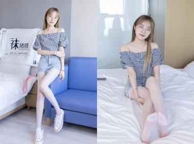 【网盘】[袜啵啵]234期 稚予-板鞋、白丝